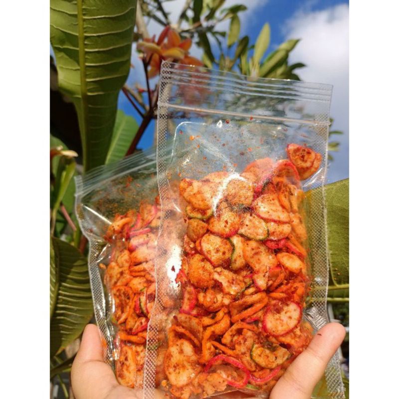 PAKET RESELLER  50 PCS (MIX Request dicatatan)Basreng pedas Extra Daun Jeruk Kemasan 100 gram (Bisa mix varian)