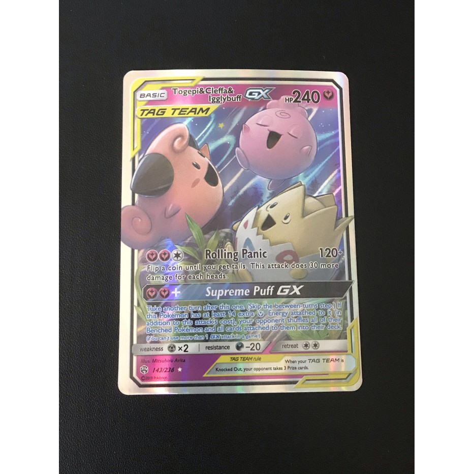 Kartu Pokemon TCG Tag Team GX Togepi Cleffa Igglybuff