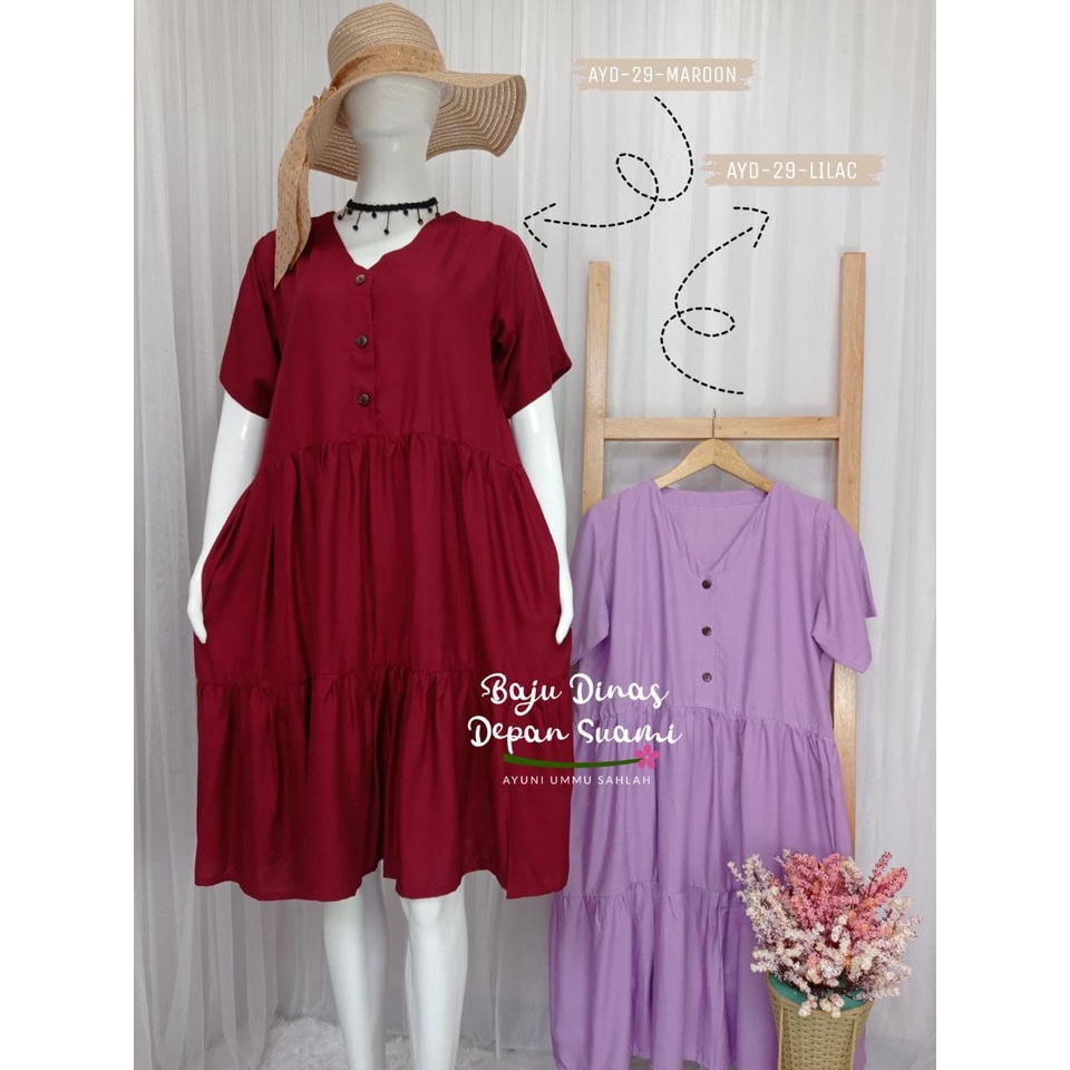 (COD) HOMEDRESS DASTER RAYON BEST SELLER AYD 29 BDDS / DASTER KERAH RAYON SELUTUT CASUAL DRESS