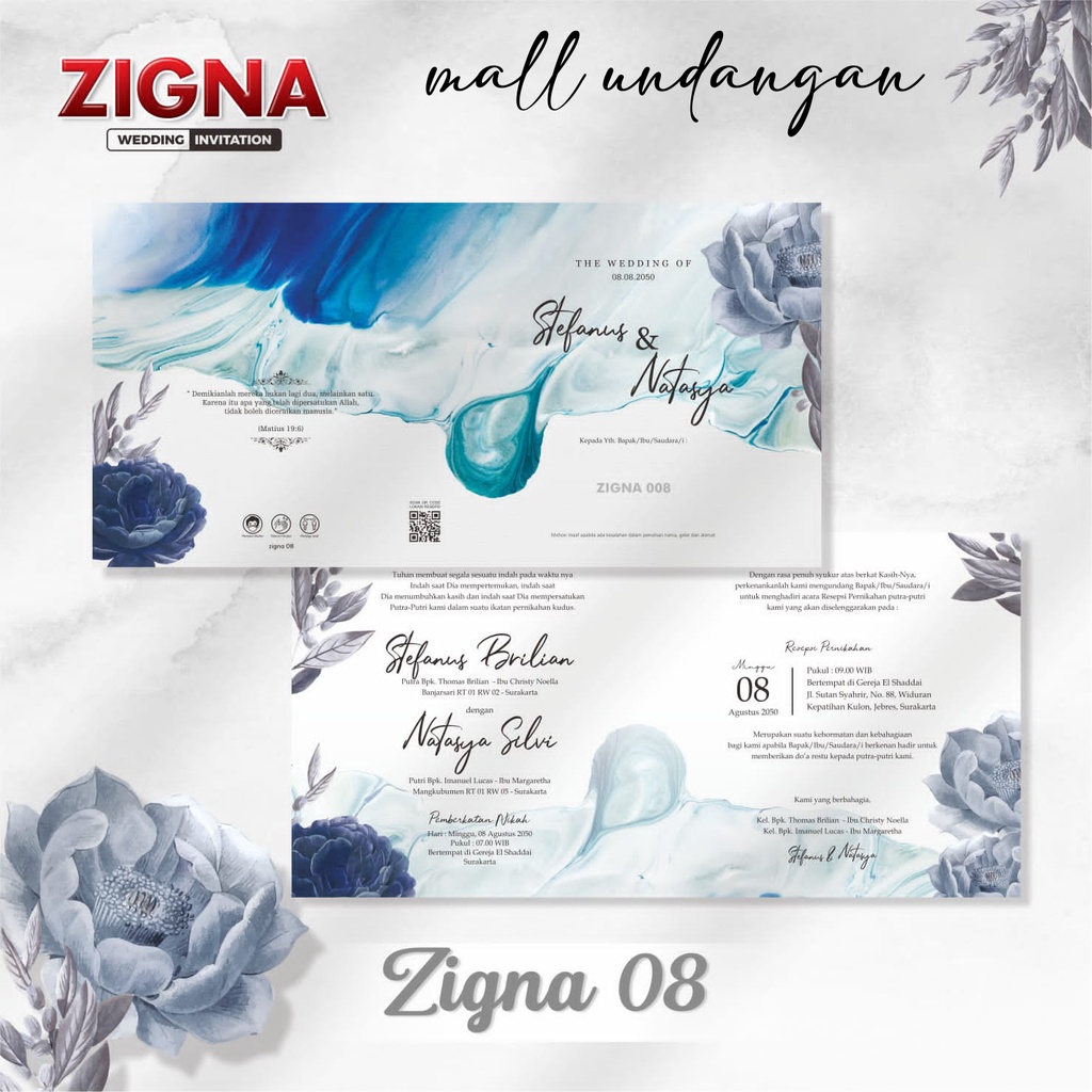 BLANGKO UNDANGAN NIKAH - BLANKO UNDANGAN KOSONGAN ZIGNA 08