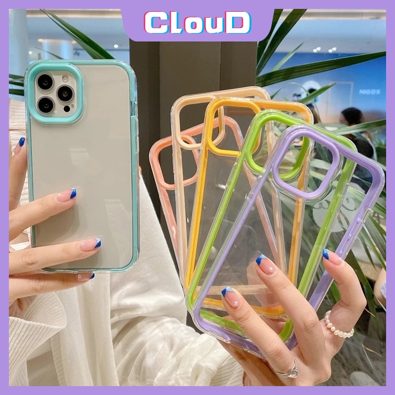 3in1 Soft Case TPU Transparan Shockproof Cover Realme C12 C21Y C15 C25Y C25 C25s C11 C20A 5 6i C3 5s 5i