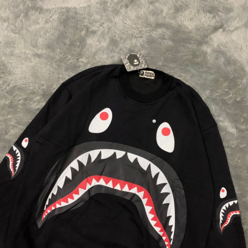 Sweater Crewneck Bape Bathing Ape Fulltag &amp; Lebel