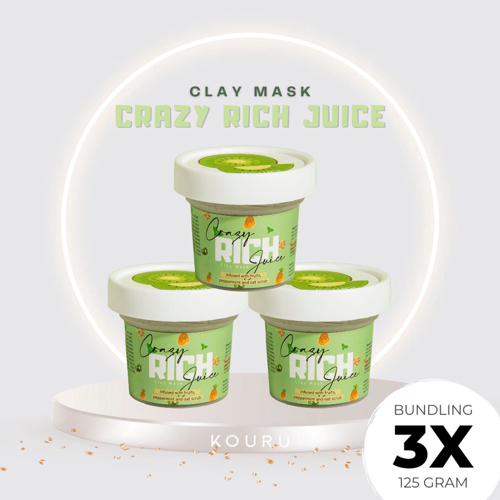 KOURU Bundling 3pcs Kouru Crazy Rich Juice Clay Mask 100 gr