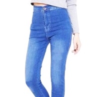 Bess - Celana Jeans HIGH WAIST / HW Jeans Pants Wanita Original - LIGHT BLUE