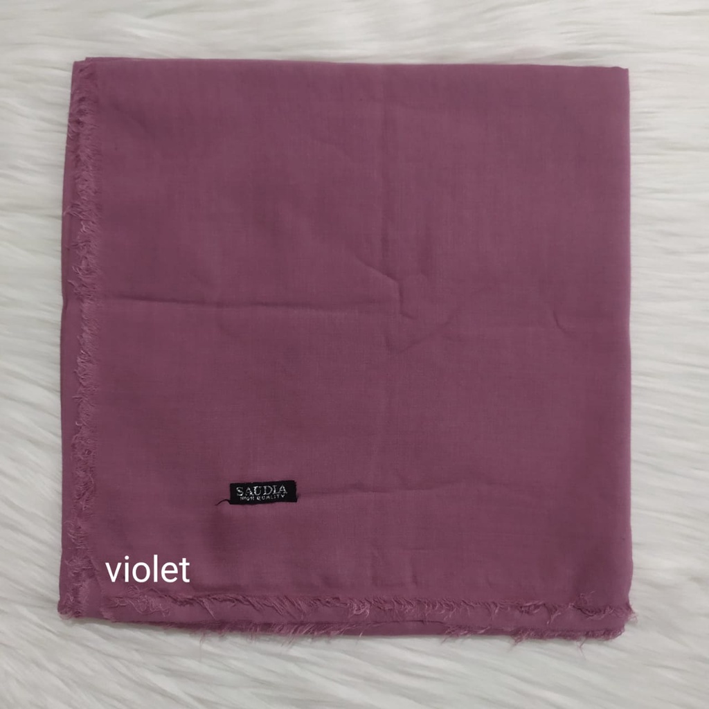 TERMURAH SAUDIA / Segiempat ORIGINAL SAUDI/ JILBAB RAWIS /JILBAB KATUN/jilbab murah-Violet