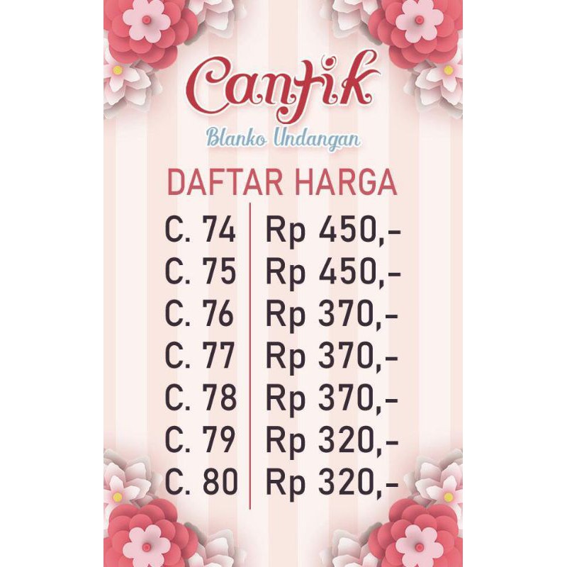 Jual Blanko Undangan Cantik Cantik Undangan Nikah Undangan Sunat Undangan Khitan Undangan