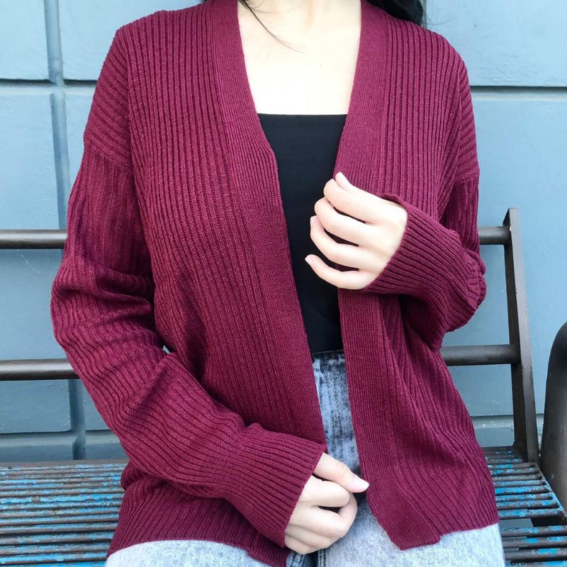 Cardigan bareska Rajut Premium Cardy - Cardigan Breska Kekinian - Cardigan Rajut model terbaru - Outer Rajut al size Terkini