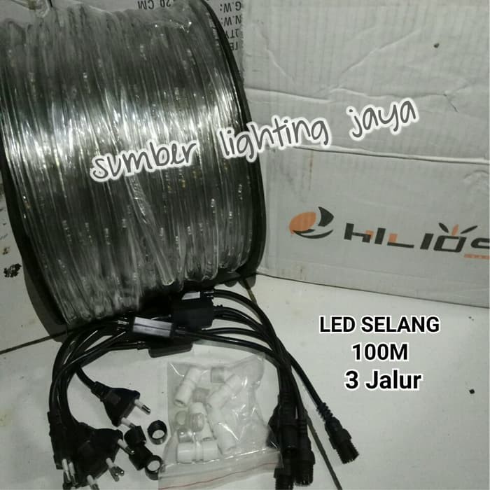 Dijual Led selang 3jalur 100M kuning   rope light Limited