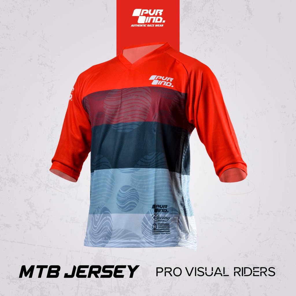 JERSEY PVR IND TIGA PEREMPAT PRO VISUAL RIDERS 03 WARNA MERAH