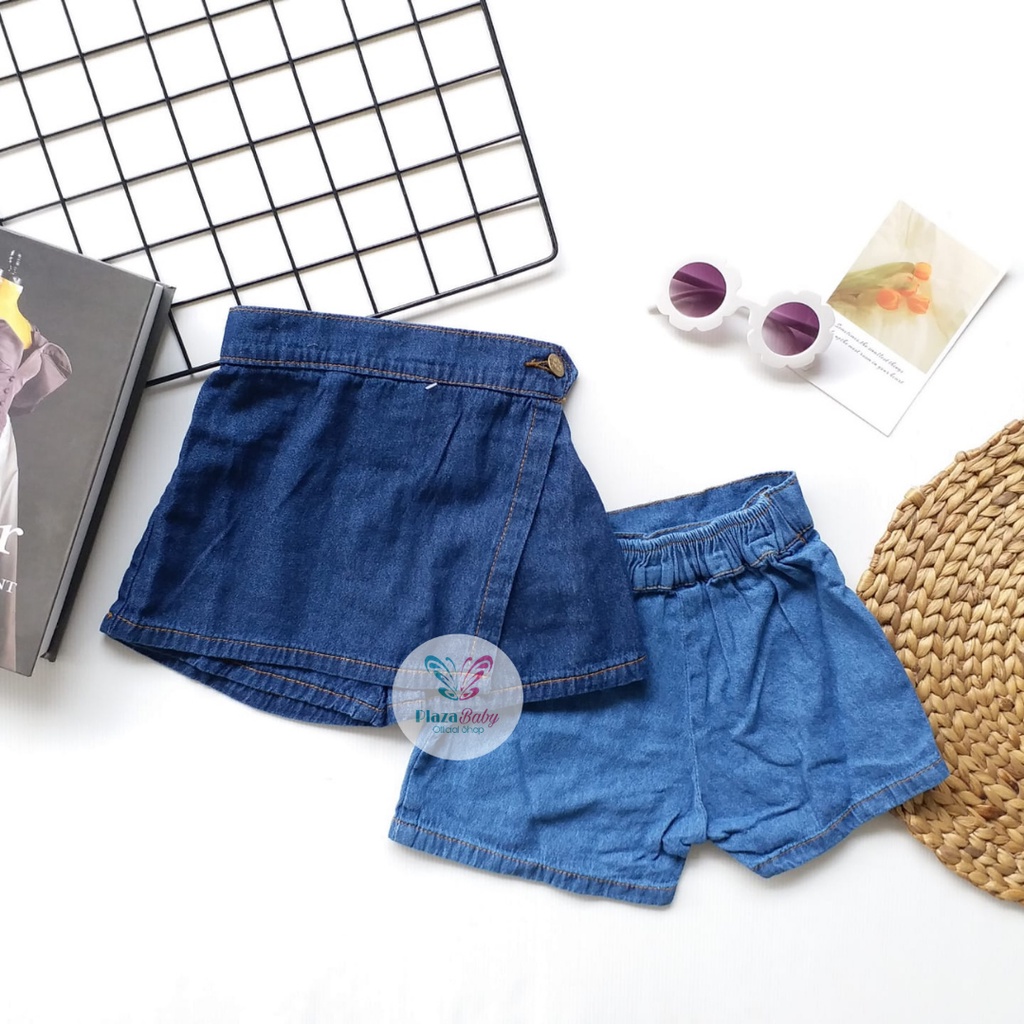 Plazababyku HOTPANTS ROK CELANA JEANS ANAK 1-3 TAHUN/ ROSIE JEANS