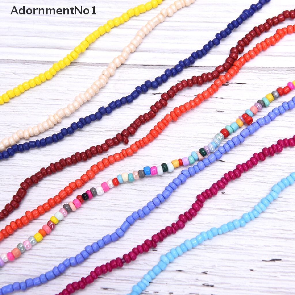 (AdornmentNo1) Kalung Choker Manik-Manik Pelangi Handmade Gaya Bohemia Untuk Wanita