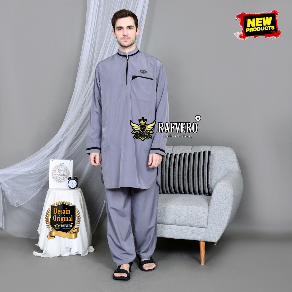 setelan koko pria dewasa - koko kurta setelan laki - pakaian muslim pria - gamis kurta jubah koko de
