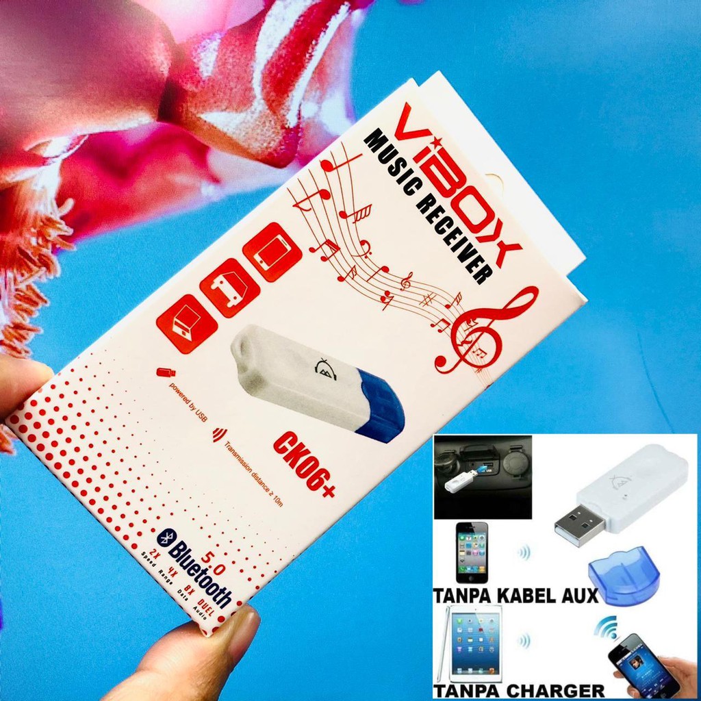 USB BLUETOOH MUSIC RECEIVER VIBOX VB-06 / CK06 / CK02 ORIGINAL ADAPTER MUSIC TANPA KABEL BMR