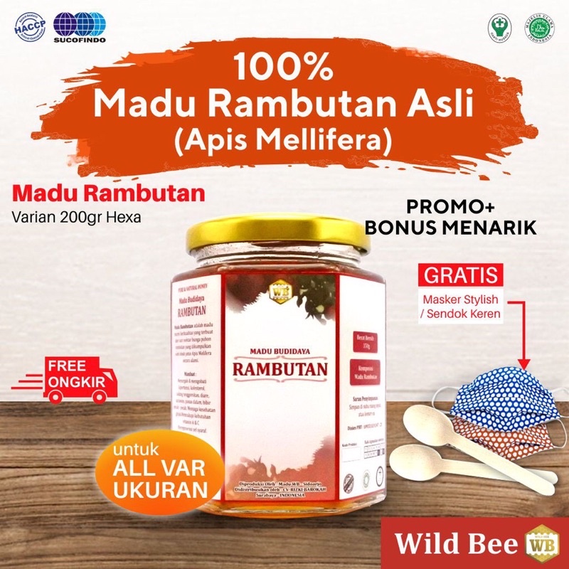

[COD] Madu Rambutan / Lebah Apis Melifera - Garansi Murni & Asli 100% - Wild Bee - Kemasan Try Kit