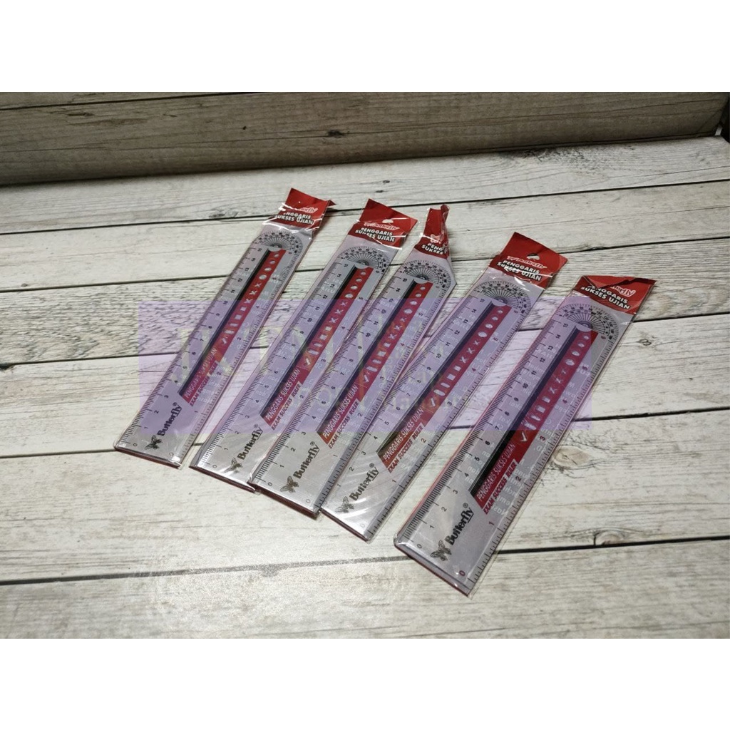 

penggaris sukses ujian butterfly 15cm