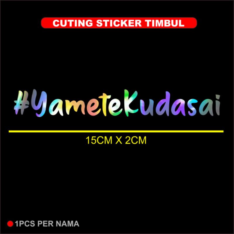 Sticker cuting nama kata kata hologram stiker motor nama variasi anime