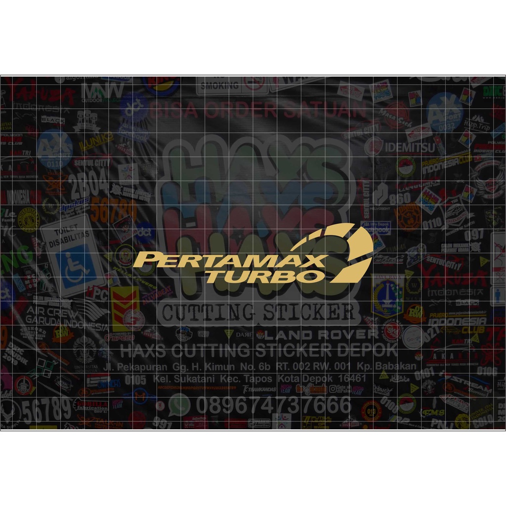 Cutting Sticker Pertamax Turbo Ukuran 10 Cm Untuk Motor Mobil