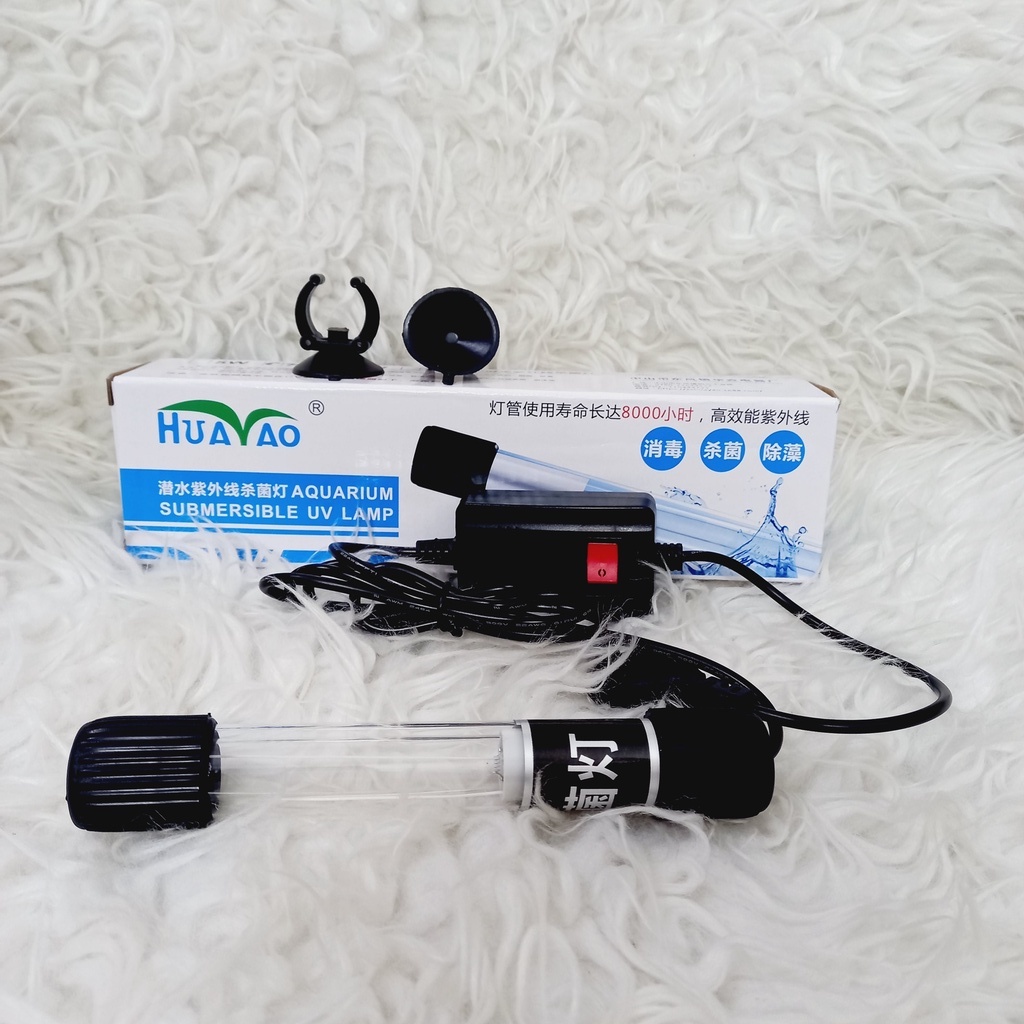 Lampu uv aquarium 7 watt anti virus bakteri uvc aksesoris kolam ikan A