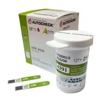 Autocheck Strip Urid Acid / Auto check Asam Urat isi 25