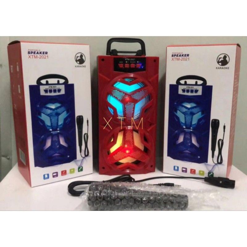 Speaker Bluetooth Portable XTM-2021 plus free Mic Speaker