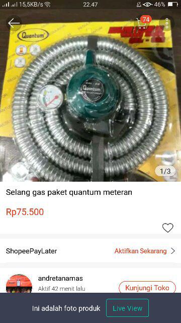 Selang Gas Paket Quantum Meteran