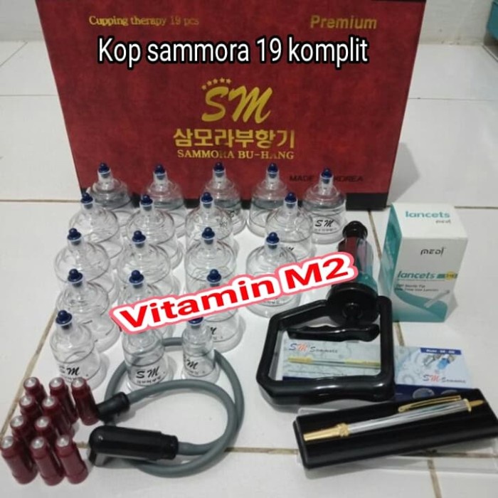 Kop sammora 19 komplit pen stainless + jarum lancet.. alat bekam
