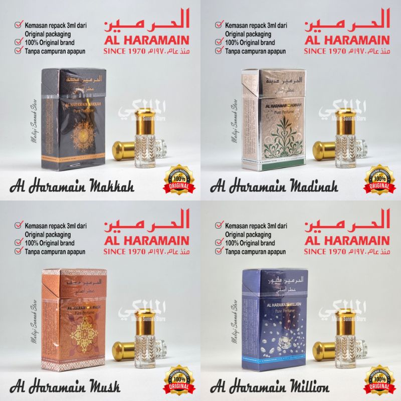 Parfum Repack 3ml Original Al Zafaaran Al Haramain