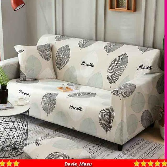 [26] Cover Sofa Cover Kursi Pembungkus Kursi Pembungkus Sofa Stretch BREATHE Bonus 1 Buah Sarban QJ 