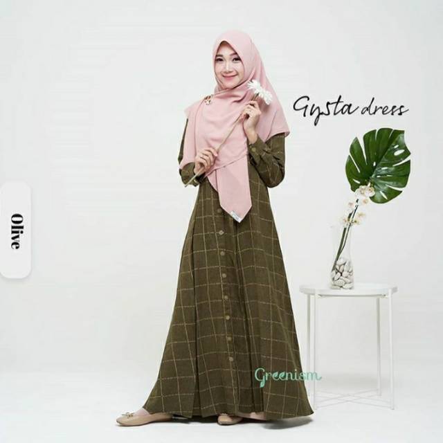 Baju Muslim Wanita Murah | Dress Wanita | Pakaian Wanita | Baju kotak2 | Dress Kotak2