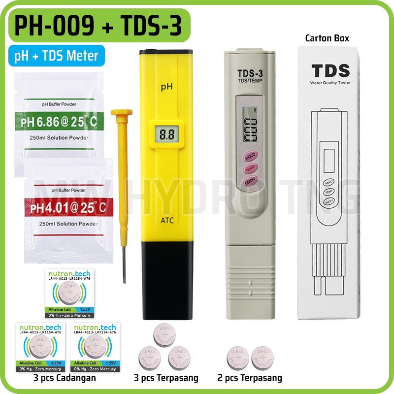 Paket PH Meter + TDS Meter