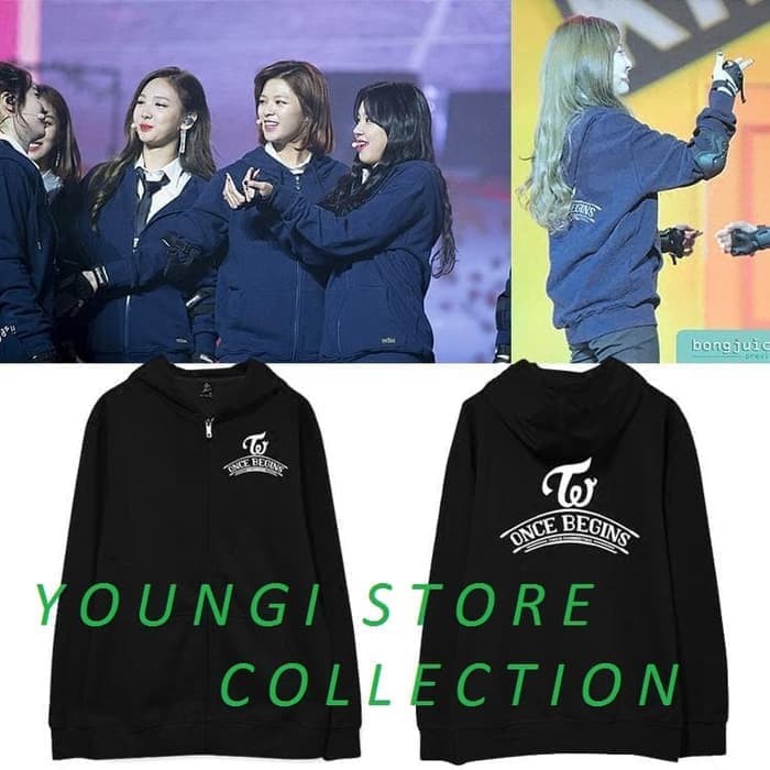 Jaket HALFZiPPER Jumper Sweater Obral Murah TWiCE ONCE BEGiNS Kpop