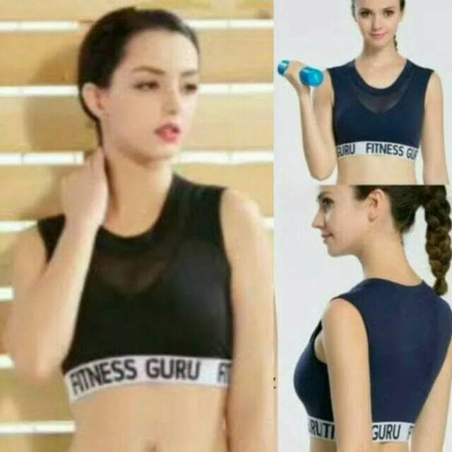 Bra Sport Wanita Gym Olahraga Fitness Yoga Sport Bra Cewek Guru Fitness Aerobic