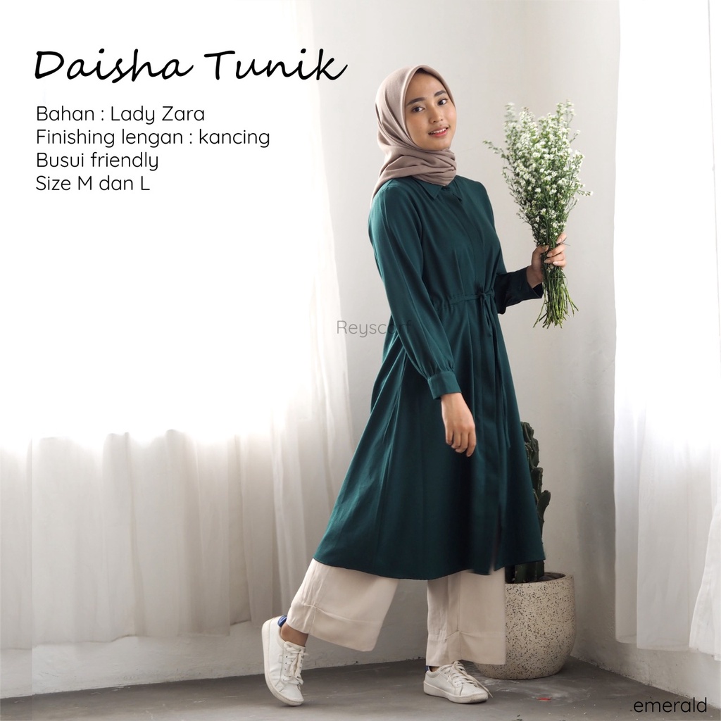 Tunik Daisha By Reyscarf  Tunik Dewasa Luxury Bahan Lady Zara Premium Terbaik Nyaman Dipakai I  Bisa COD