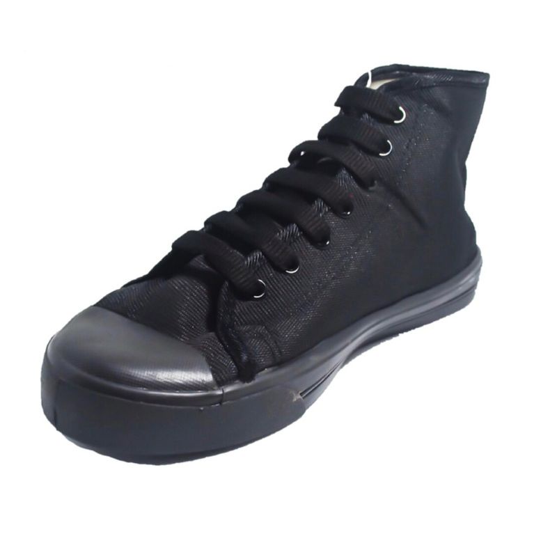 Sepatu Sekolah  Boots Pria Wanita Hitam Putih Size 36 - 43