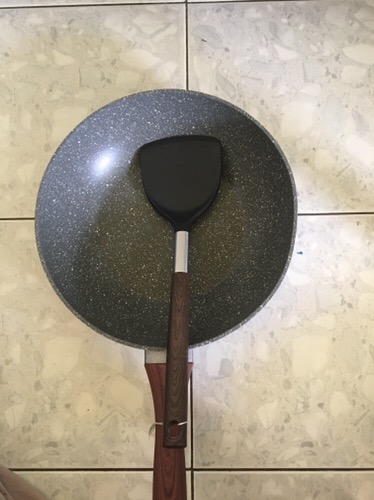 Cypruz Am0995 Am0996 Am0997  Spatula Turner Lubang Gagang Motif Kayu Spatula Sutil Sodet