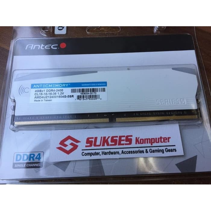 Antec Memory DDR4 PC19200 2400MHz 8GB 2x4GB Dual Channel