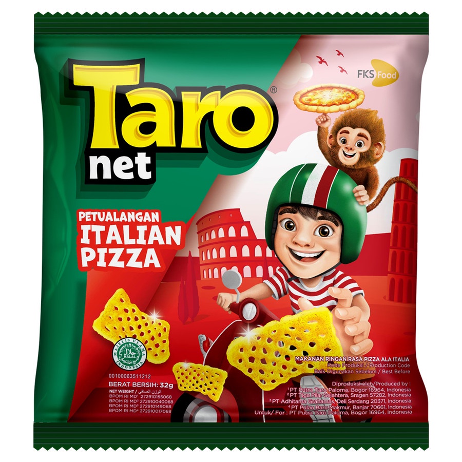 Taro Net Pertualangan / Snack Makanan Chiki Ringan / Snack Varian Rasa / 32gr