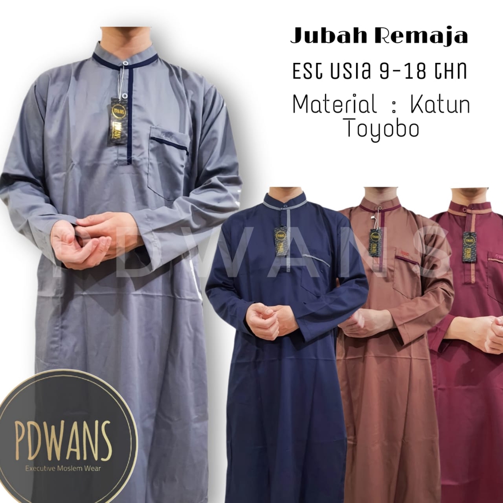 JUBAH ANAK REMAJA TANGGUNG Baju Muslim Anak Jubah Gamis Seri Warna PDWANS