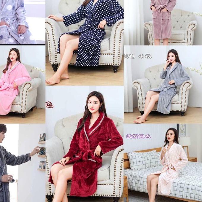 ✸ KIMONO HANDUK BULU HALUS IMPORT HANDUK KIMONO IMPORT PRIA WANITA BAJU TIDUR WANITA IMPORT ◌