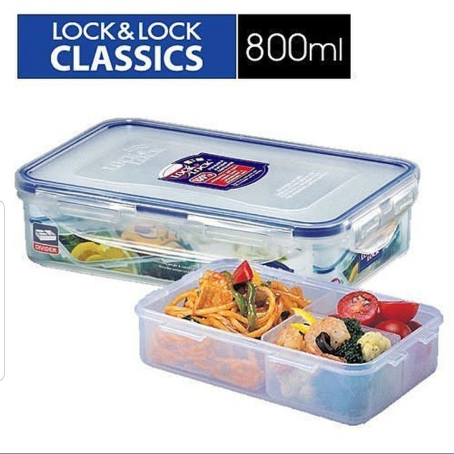 lock n lock food container short divider hpl816 hpl816c 800ml sekat wadah