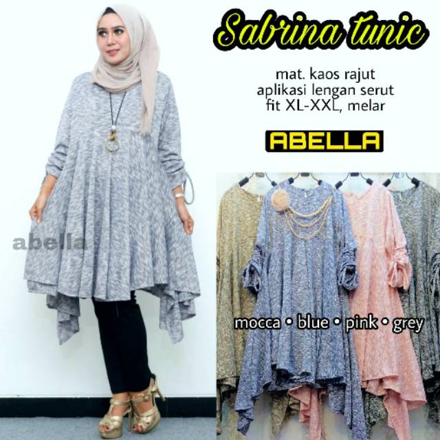 Sabrina tunik kaos import jumbo