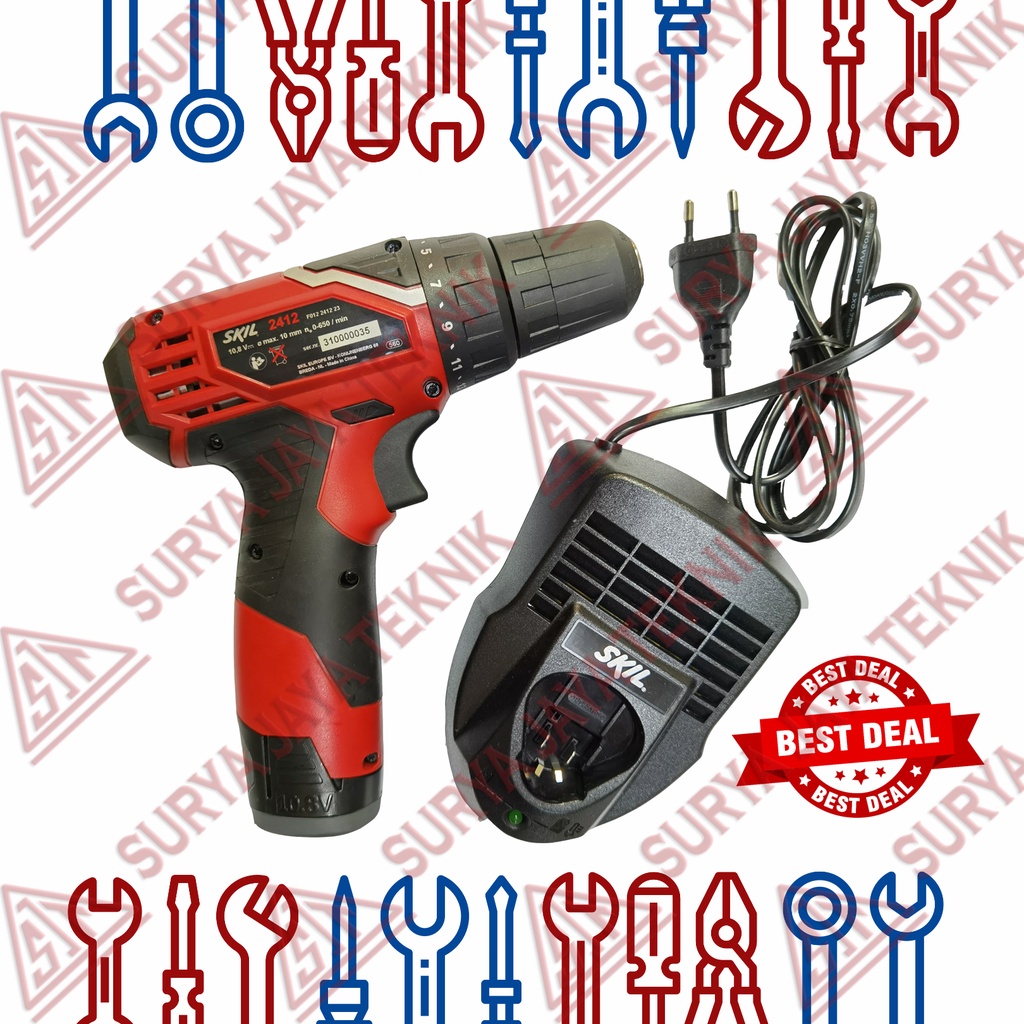 SKIL Bor Baterai / Cordless Drill 2412