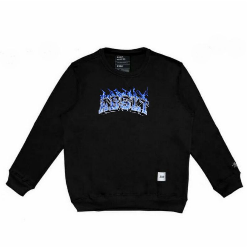 308 Absltunscrd Sweater Crewneck Black || Abslt Fire Blue
