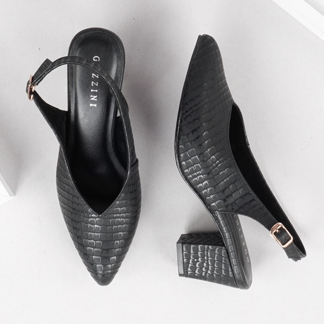 Captain Plaza - Guzzini M 509 - Sepatu Block Heels Croco-7