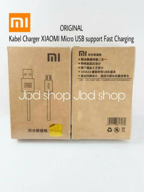 Kabel Data XIAOMI Micro USB Fast Charging Original Cable Charger