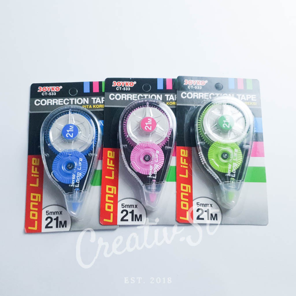 

JOYKO Tip-Ex Kertas Correction Tape Ct-533 Long Life 21 M