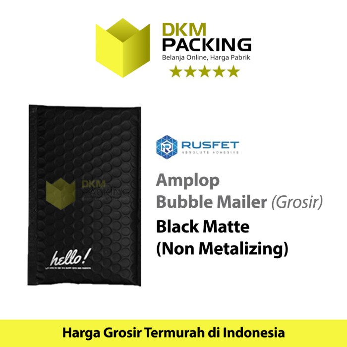 

MENYURAT-SURAT- AMPLOP BUBBLE MAILER WRAP ENVELOPE RUSFET BLACK PREMIUM /SATUAN - 25CM X 33CM