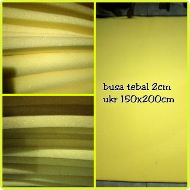 Busa lembaran ukuran 200x150cm tebal 2cm bahan surpet / sajadah