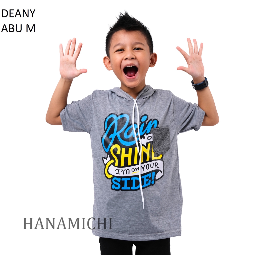 Hanamichi DEANY Hoodie Anak Sablon Lengan Pendek