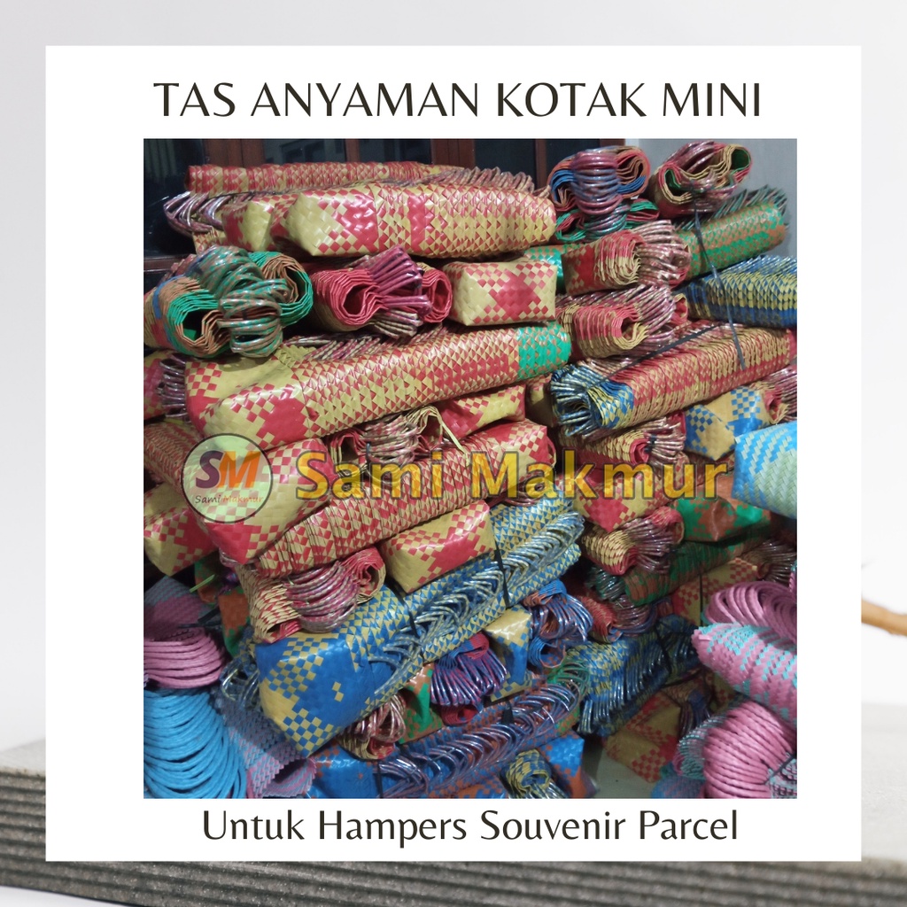 Tas Souvenir Tas Anyam Plastik Tas souvenir murah untuk Berkat Hampers Souvenir Parcel Hantaran Sembako Muat Thinwall Sterofoam Toples Roti